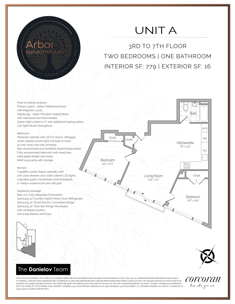 Floorplan for 733 Ocean Parkway, 7A