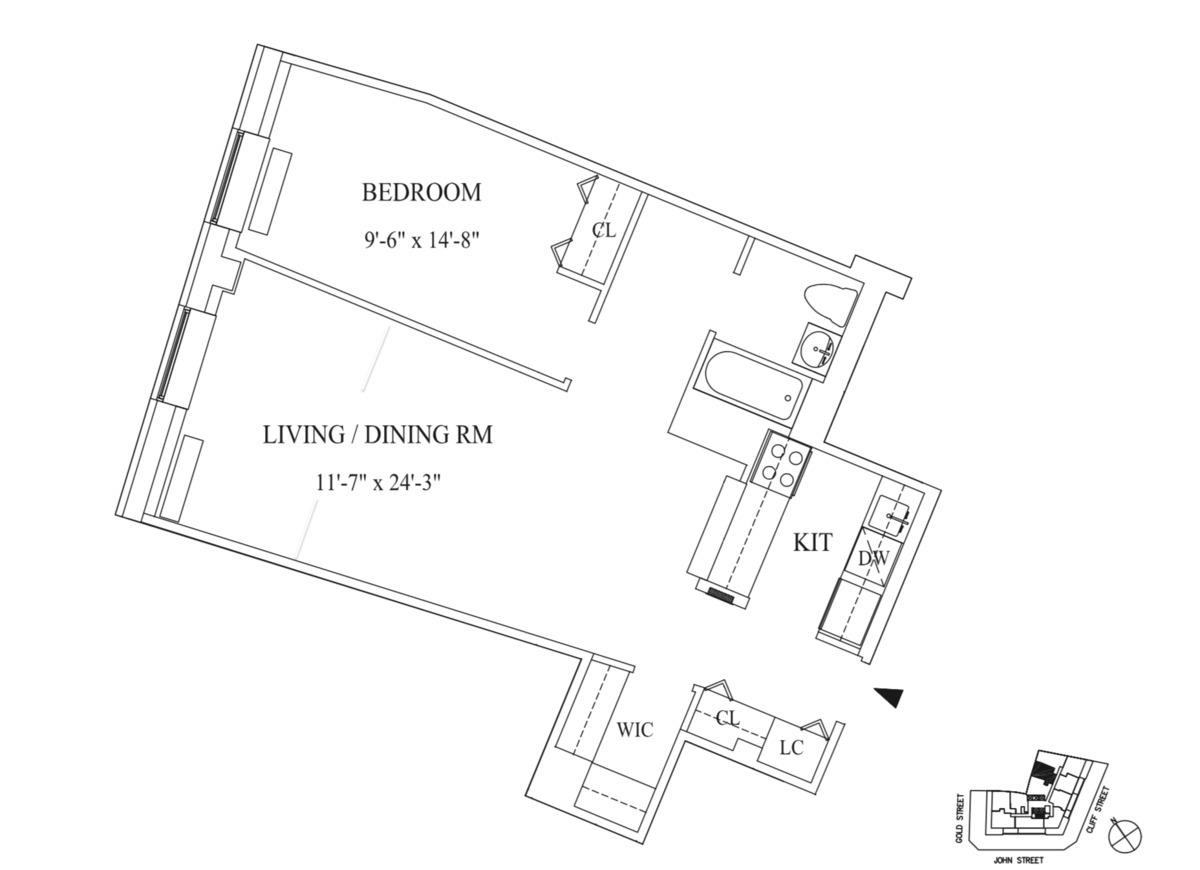 Floorplan for 99 John Street, 2310