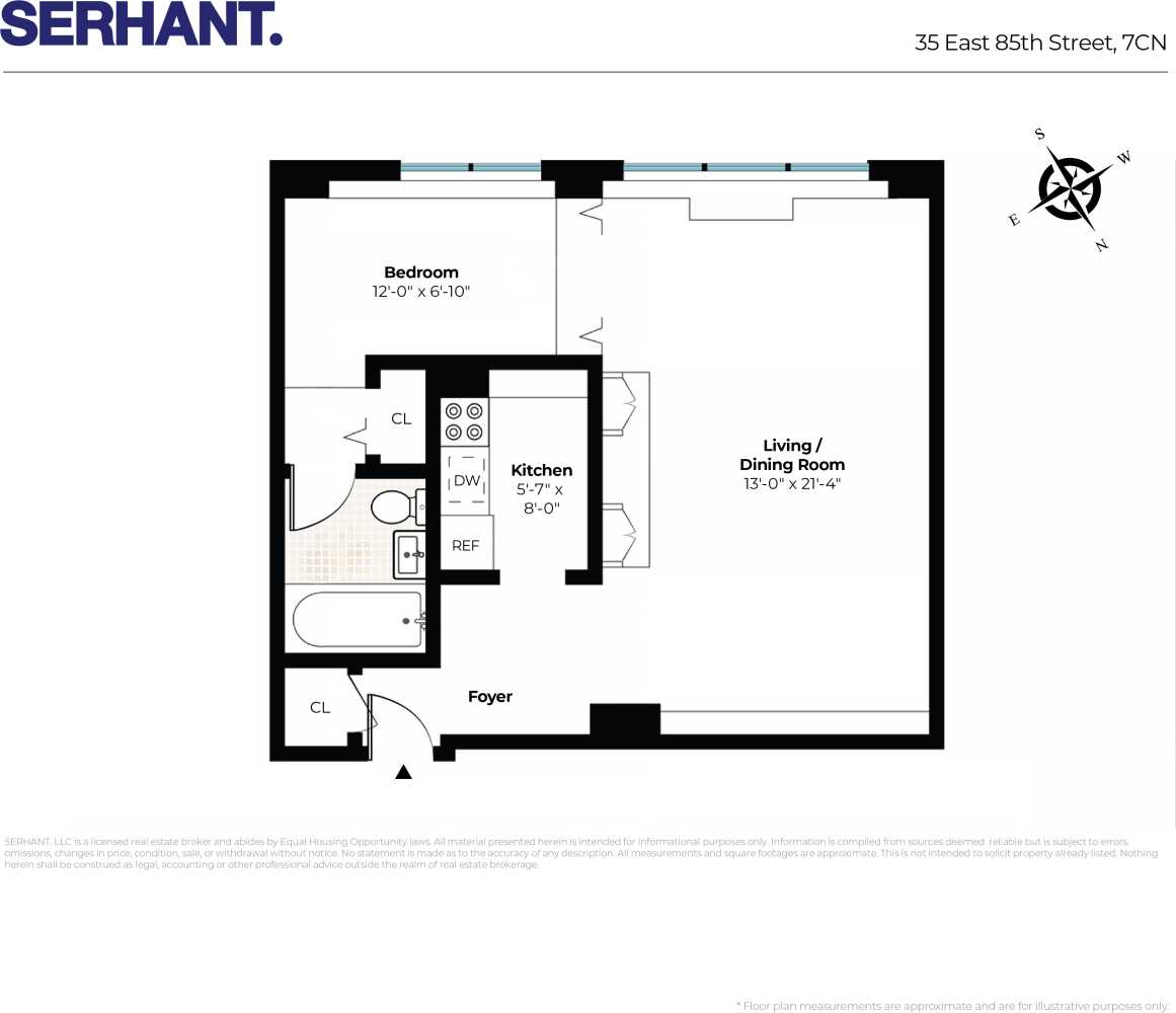 Floorplan for 35 East 85th Street, 7CN