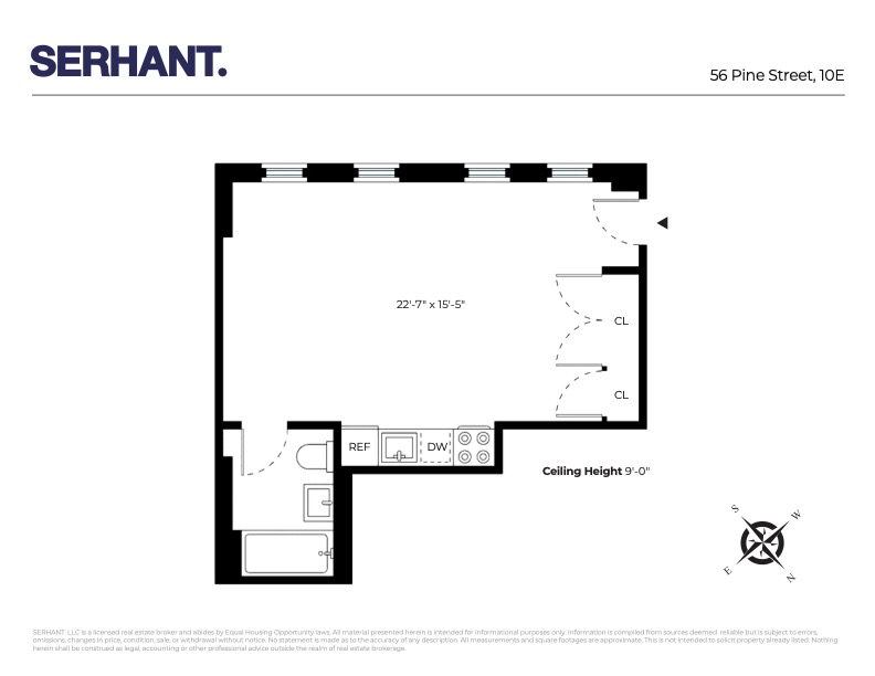 Floorplan for 56 Pine Street, 10E