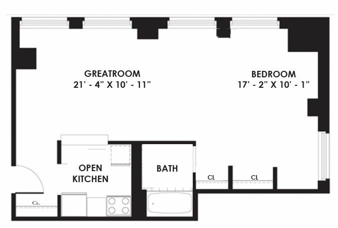Floorplan for 88 Greenwich Street, 2805