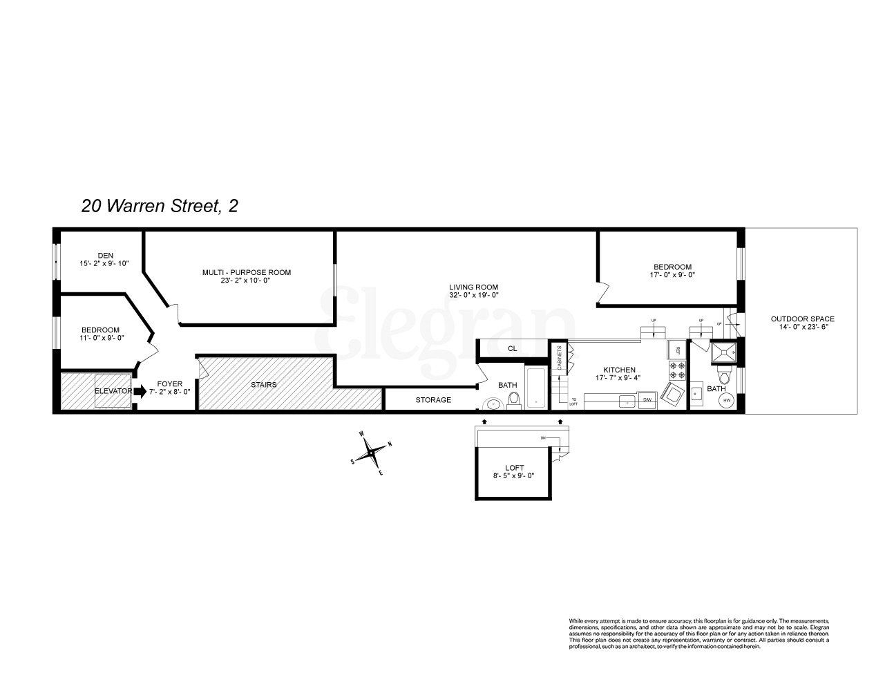 Floorplan for 20 Warren Street, 2