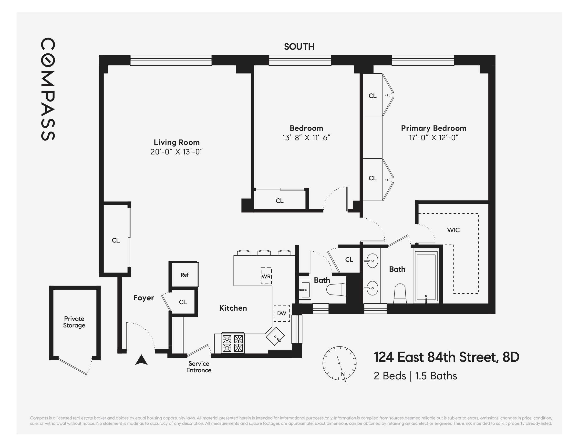 Floorplan for 124 East 84th Street, 8D