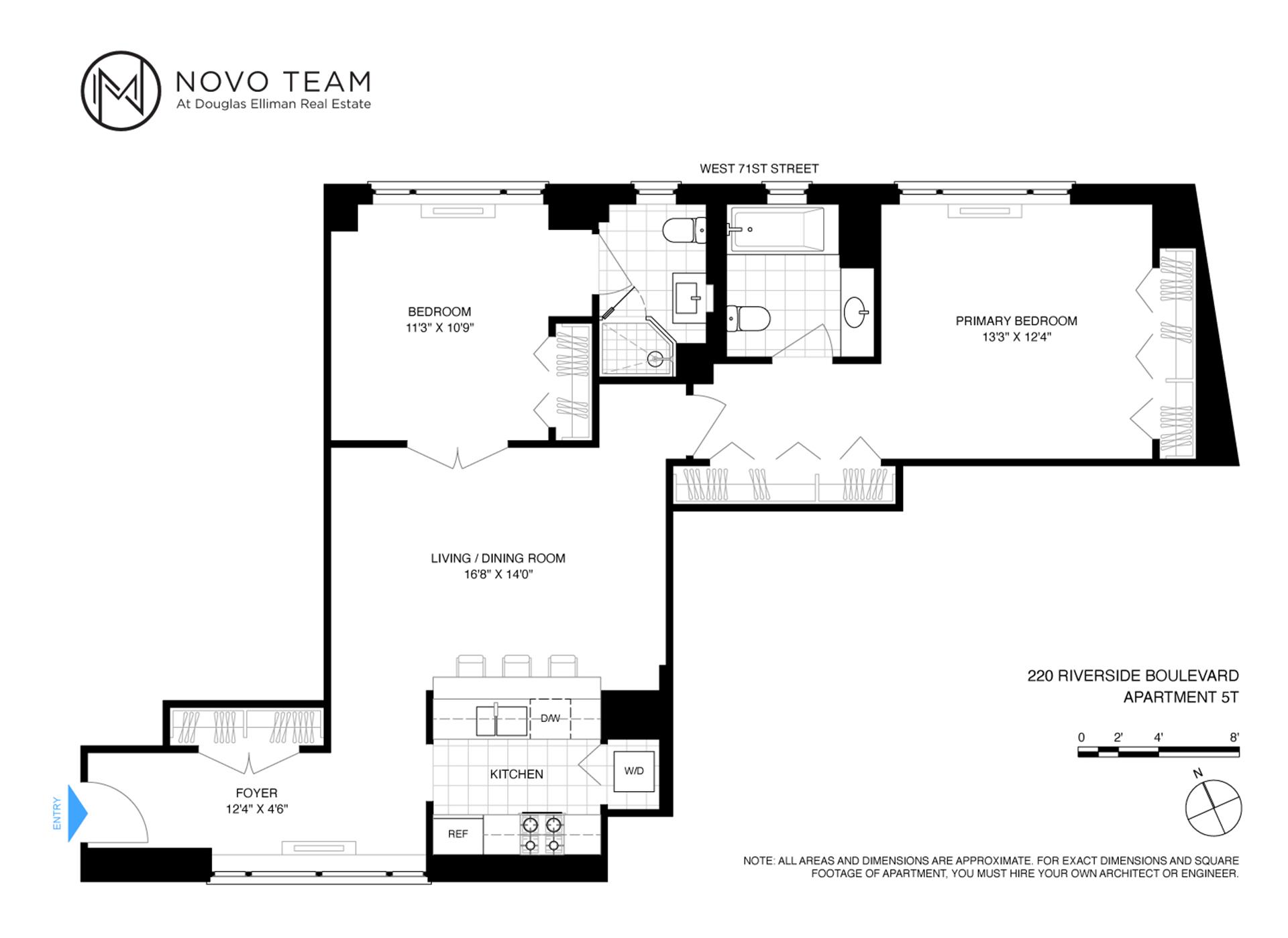 Floorplan for 220 Riverside Boulevard, 5T