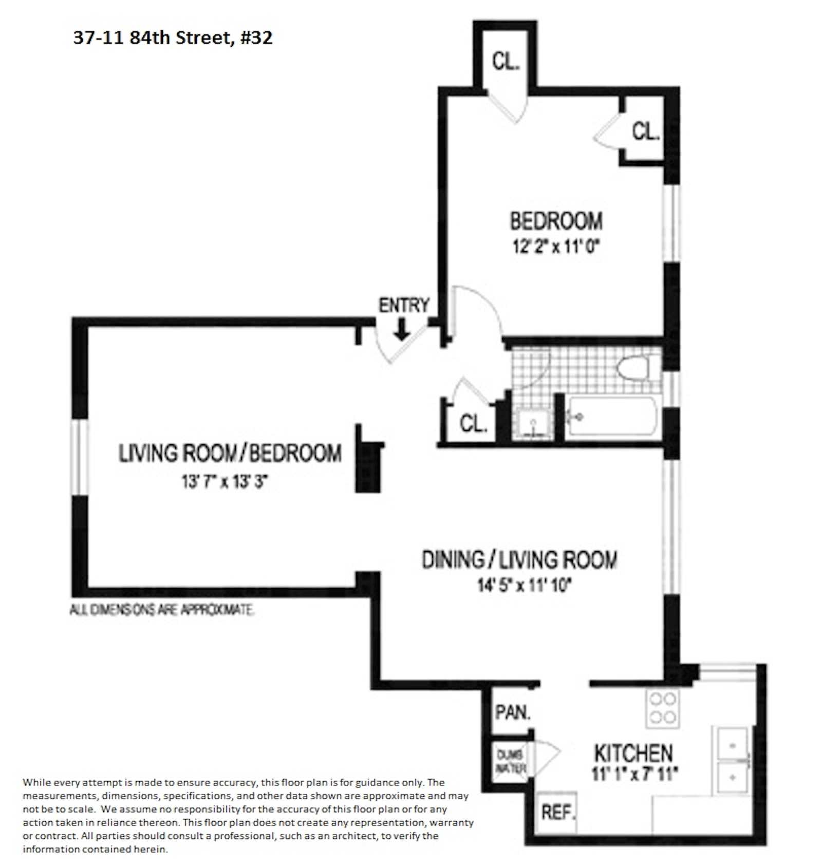 37-11 84TH Street, New York, NY 11372, 2 Bedrooms Bedrooms, 4 Rooms Rooms,1 BathroomBathrooms,Residential,For Sale,LINDEN COURT,84TH,RPLU-1087022921763