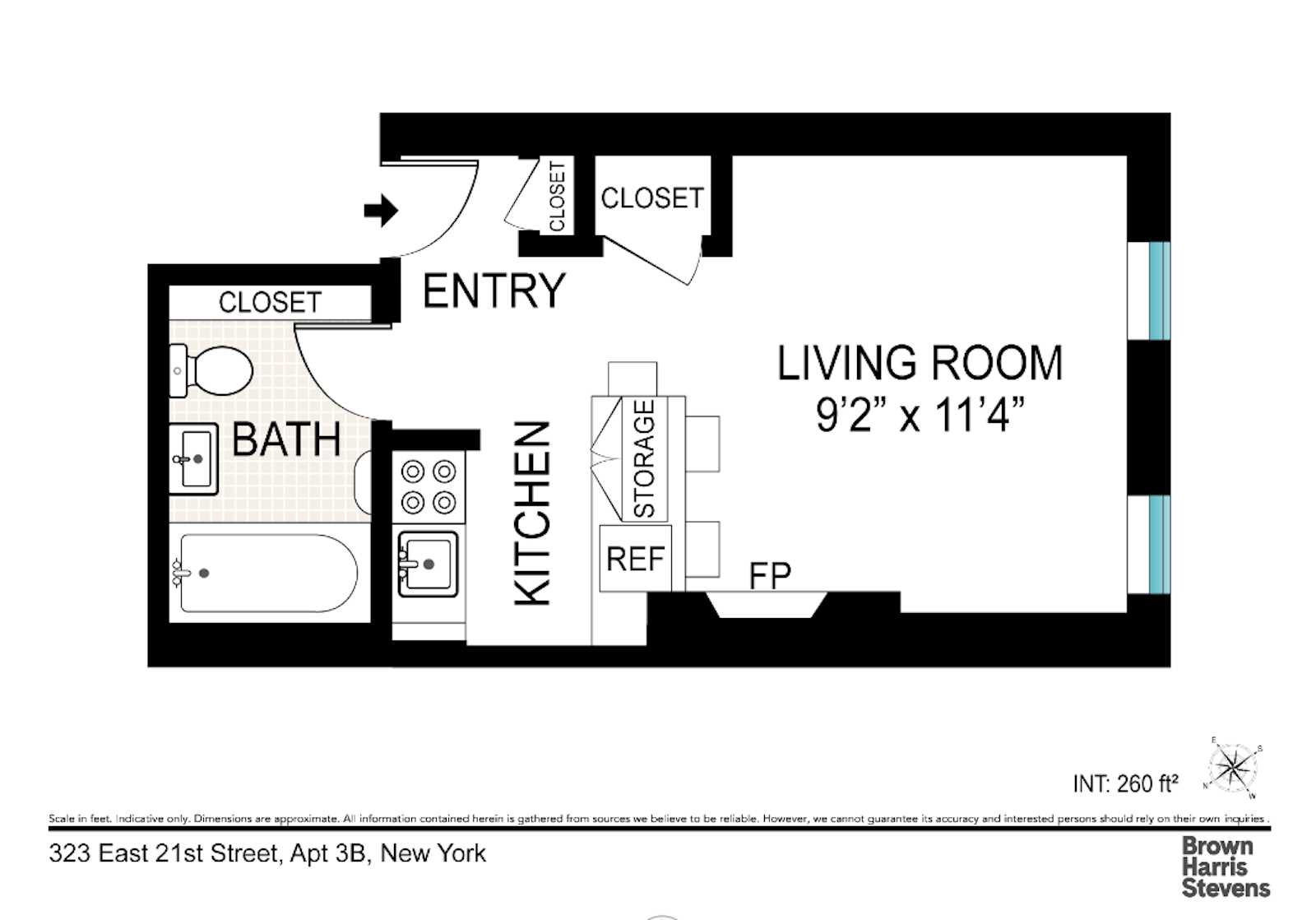 323 E 21ST Street, New York, NY 10010, 2 Rooms Rooms,1 BathroomBathrooms,Residential,For Sale,COLONIAL MEWS,21ST,RPLU-63222929336