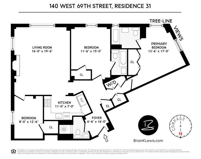 Floorplan for 140 West 69th Street, 31