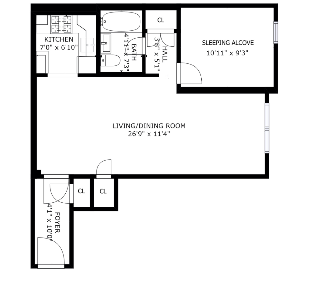 Floorplan for 820 Ocean Parkway, 721