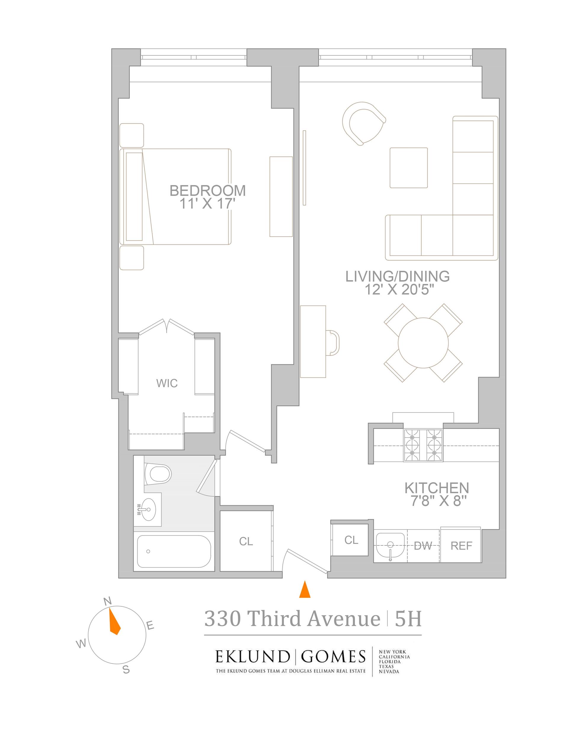 Floorplan for 330 3rd Avenue, 5H