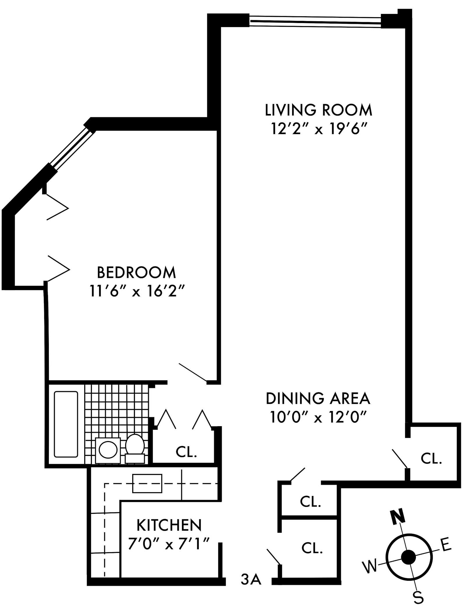 Floorplan for 91 Van Cortlandt Avenue, 3A