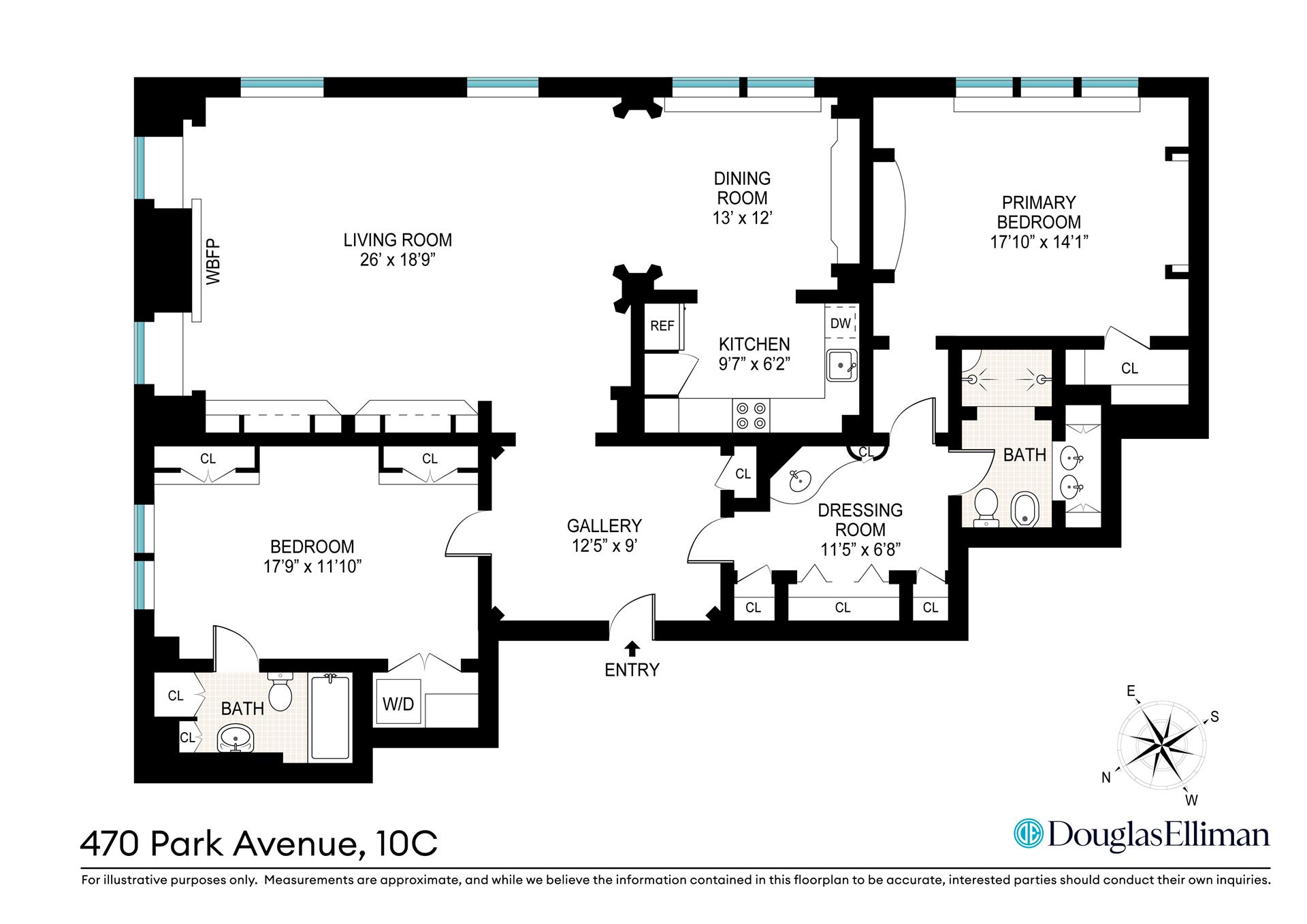 Floorplan for 470 Park Avenue, 10C