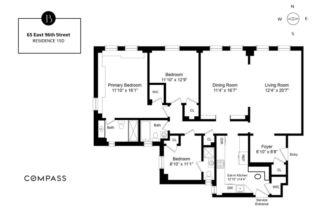 Floorplan for 65 East 96th Street, 15D