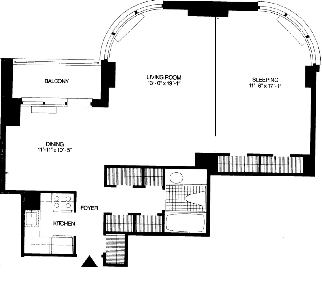 Floorplan for 330 East 38th Street, 6I