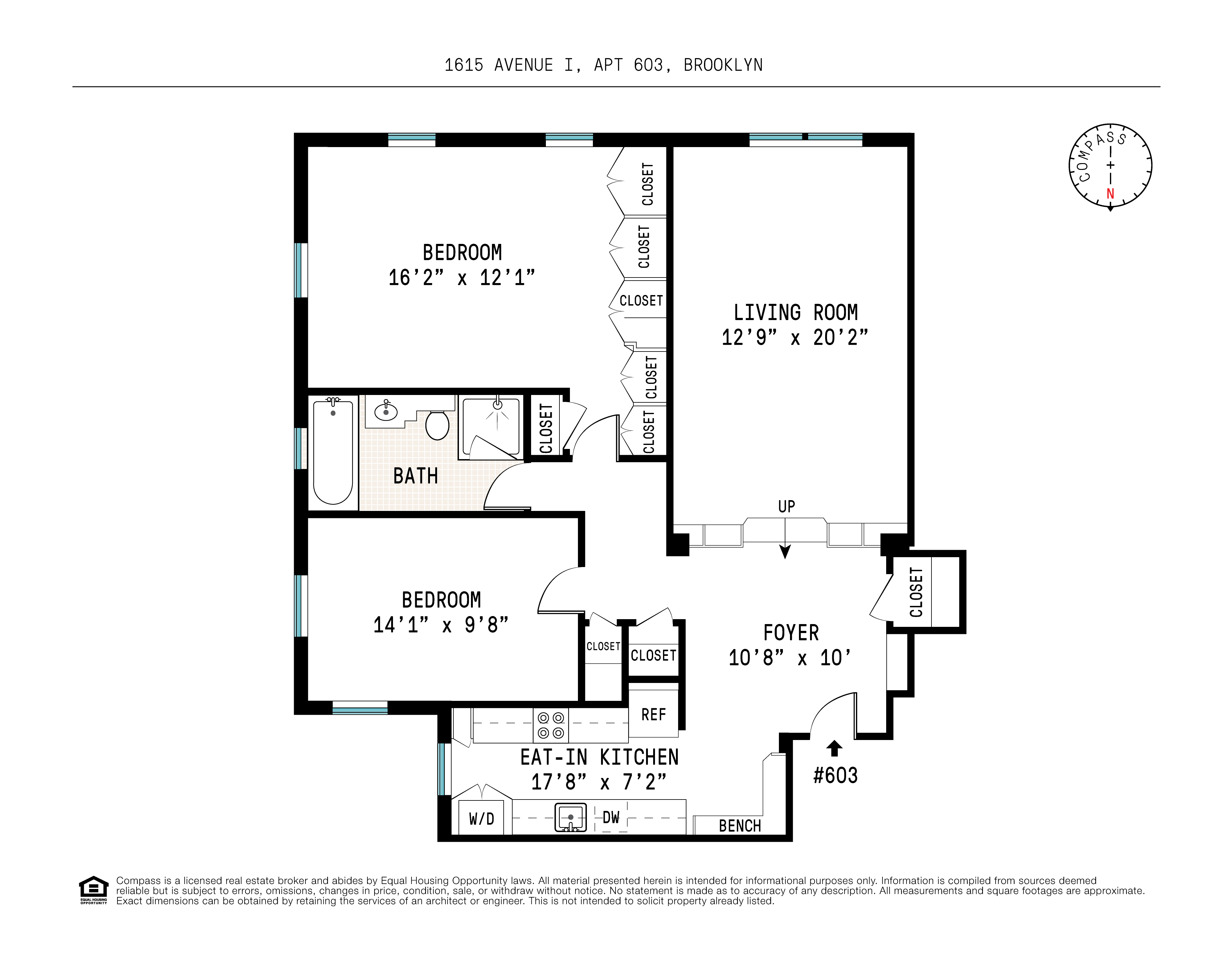 Floorplan for 1615 Ave I, 603