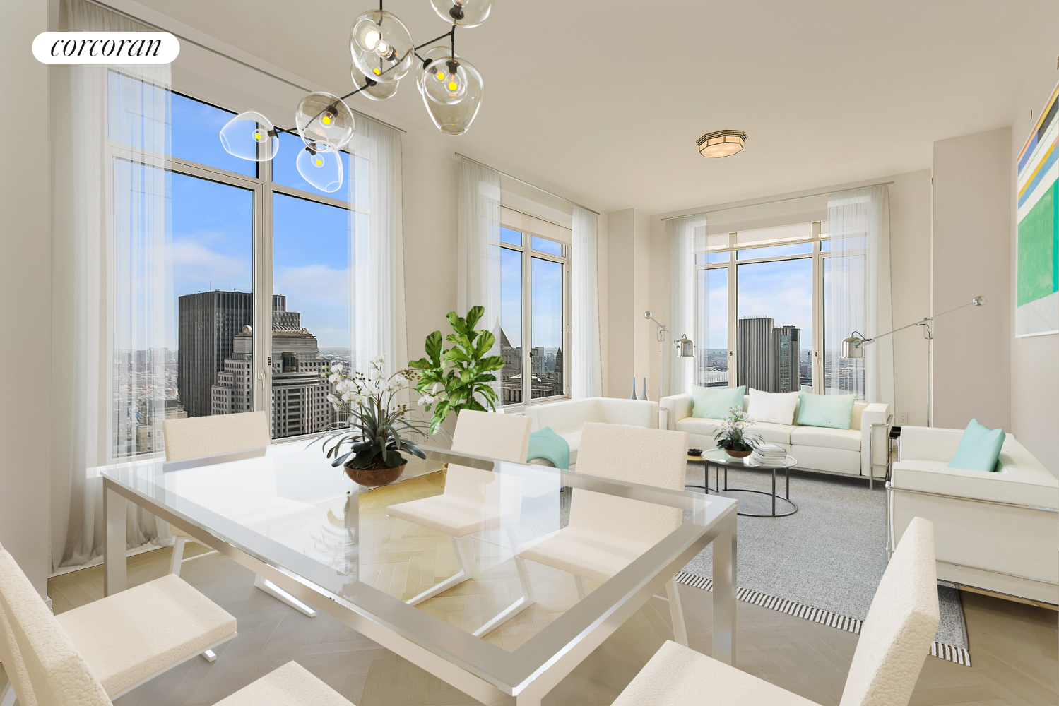 30 Park Place 50B, Tribeca, Downtown, NYC - 2 Bedrooms  
3.5 Bathrooms  
4 Rooms - 