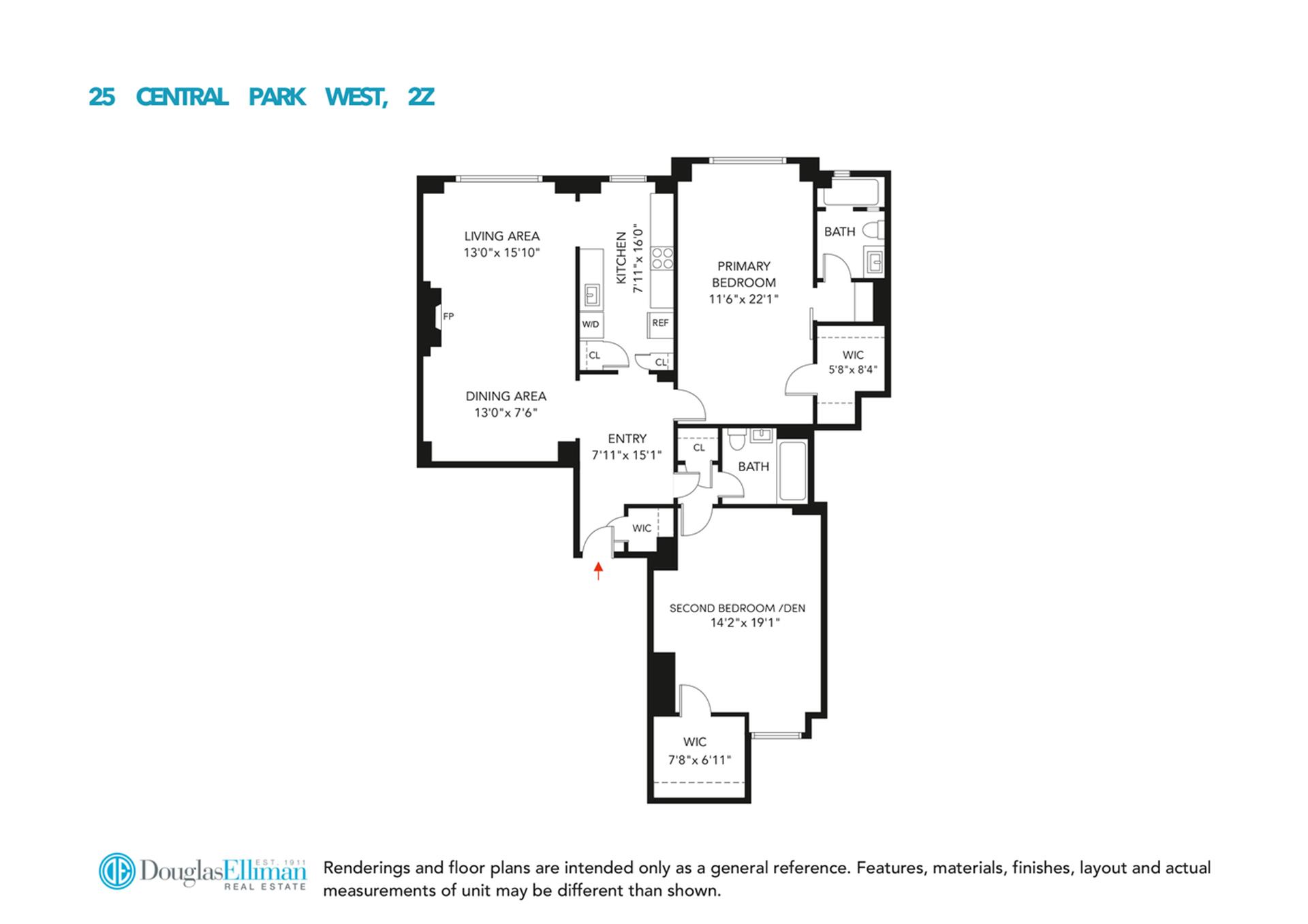 Floorplan for 25 Central Park, 2Z