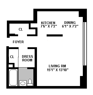 Floorplan for 100 West 93rd Street, 30E