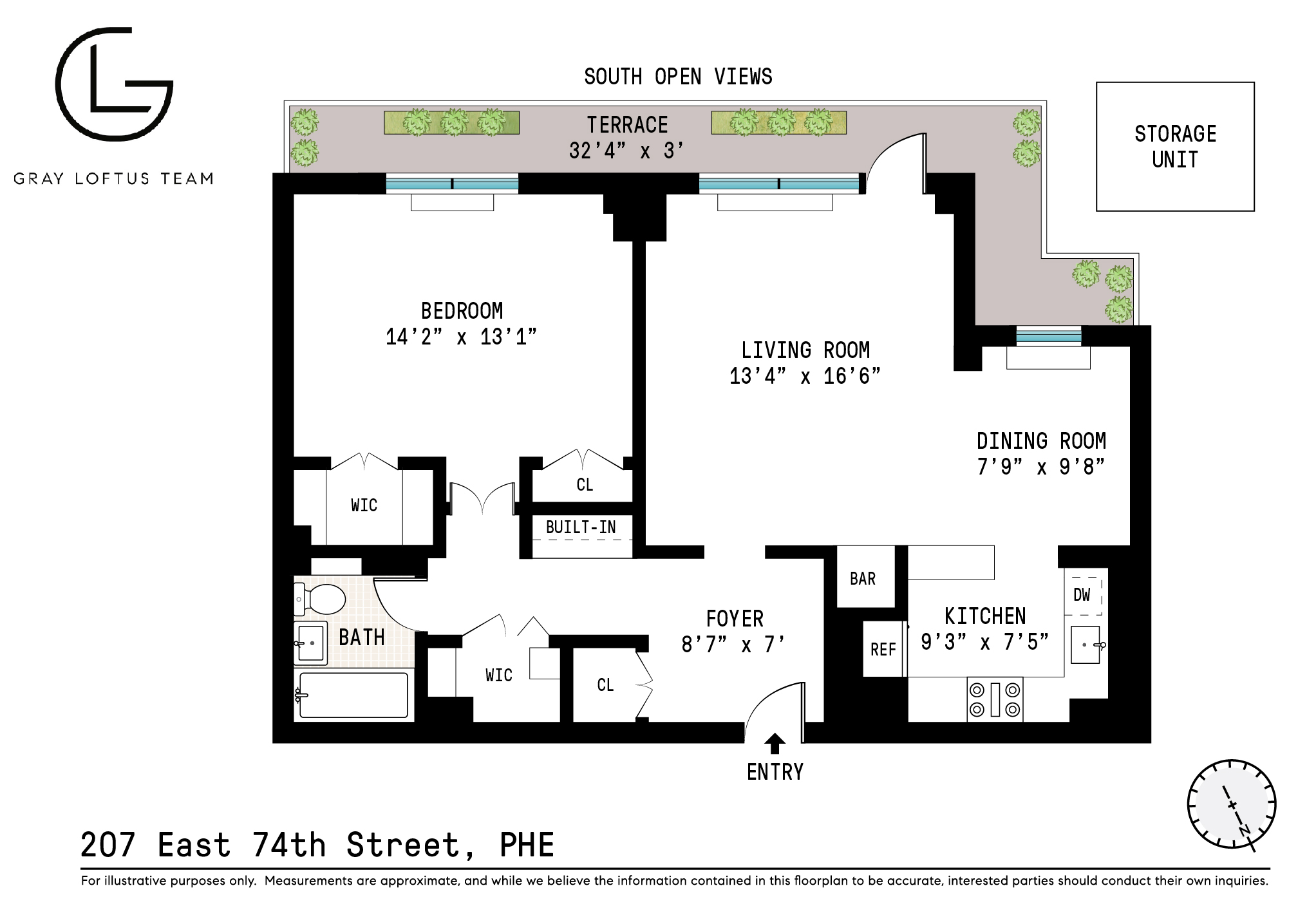 Floorplan for 207 East 74th Street, PHE