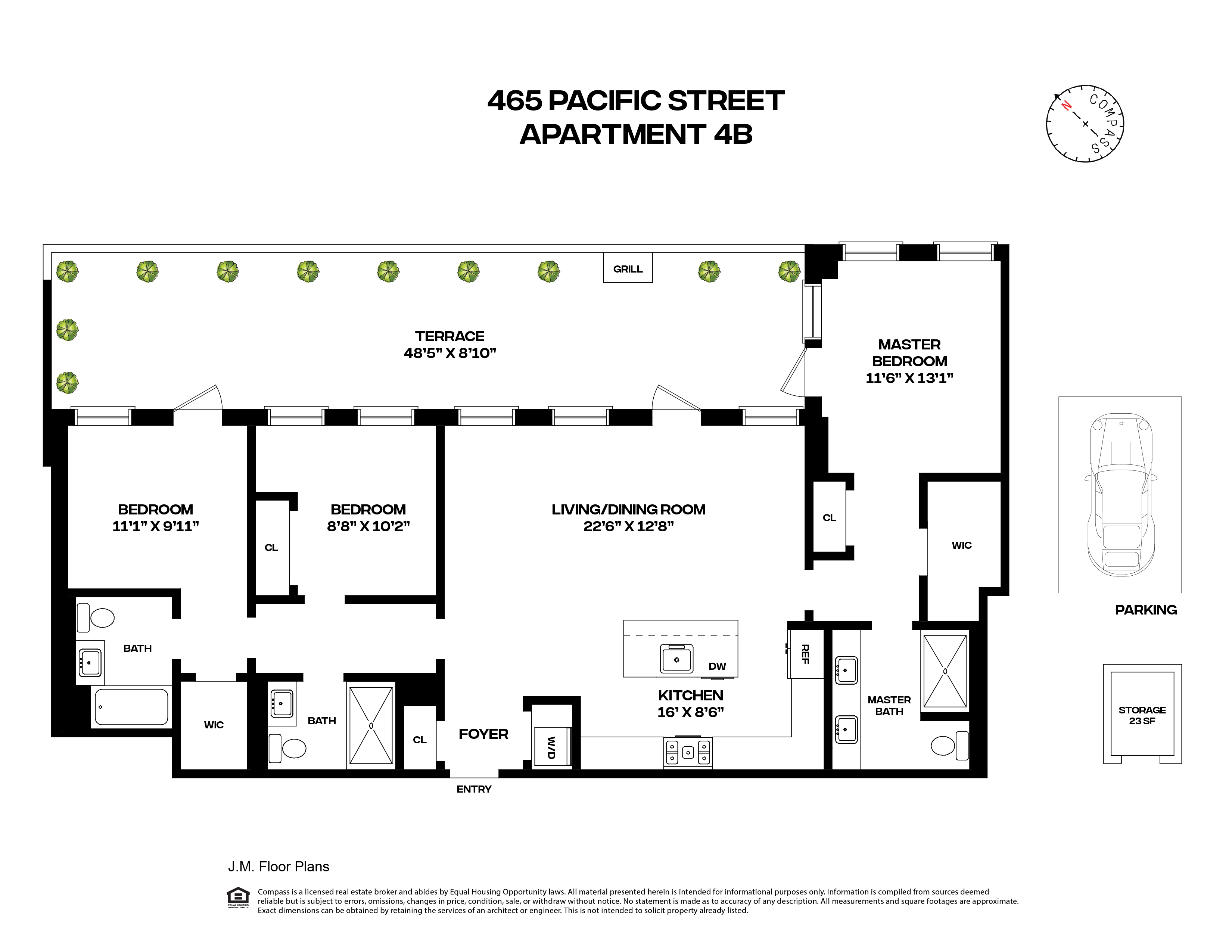 Floorplan for 465 Pacific Street, 4B