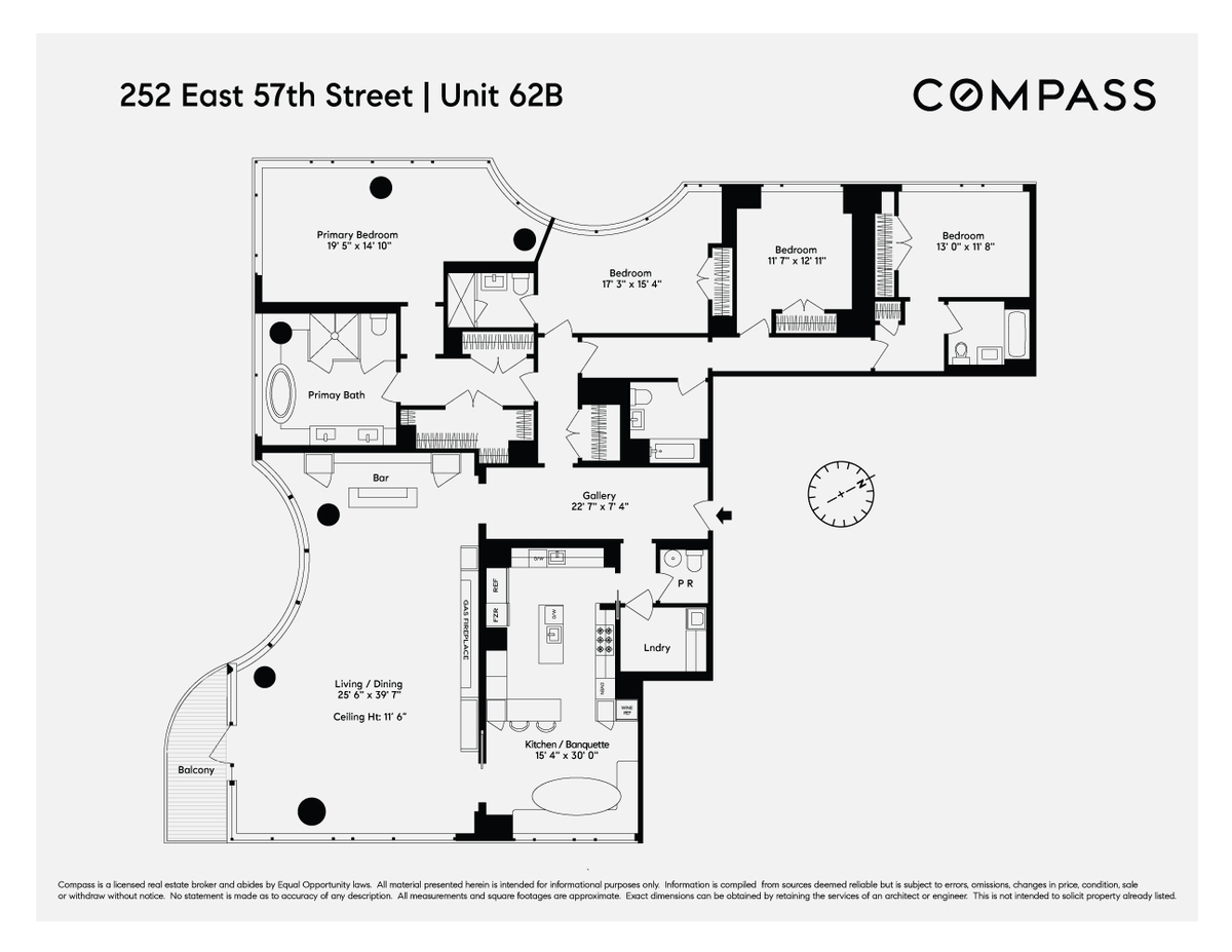 Floorplan for 252 East 57th Street, 62B