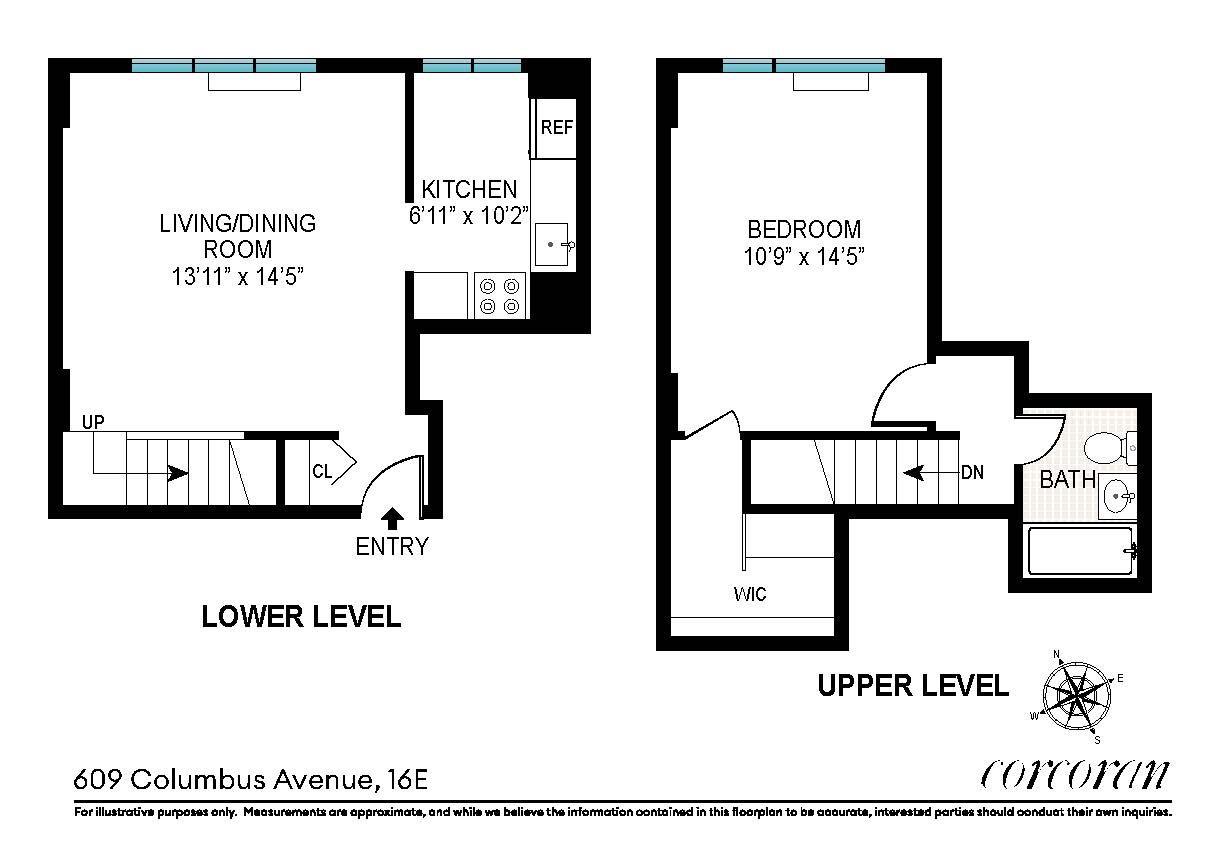 Floorplan for 609 Columbus Avenue, 16E