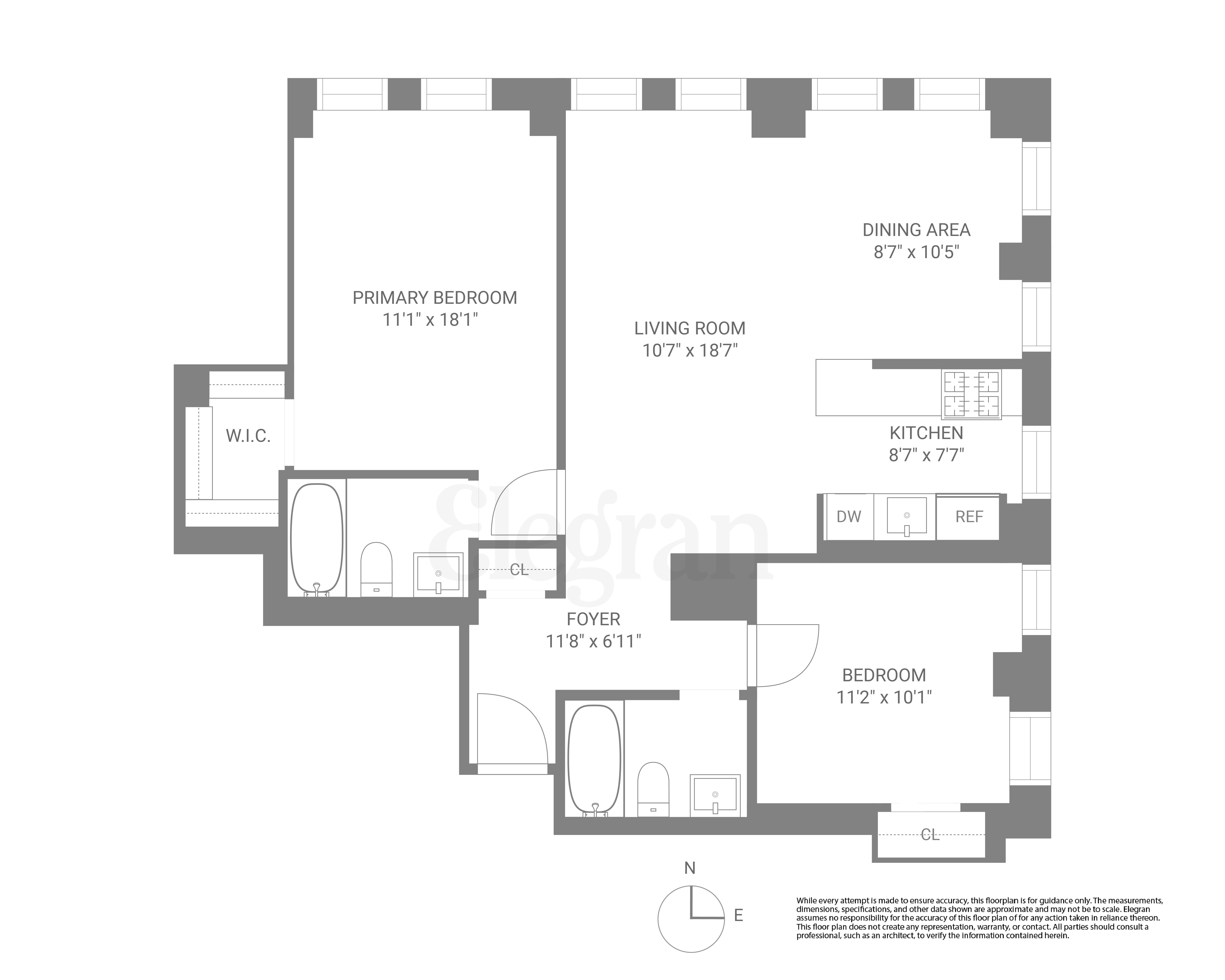 Floorplan for 225 Rector Place, 22-B