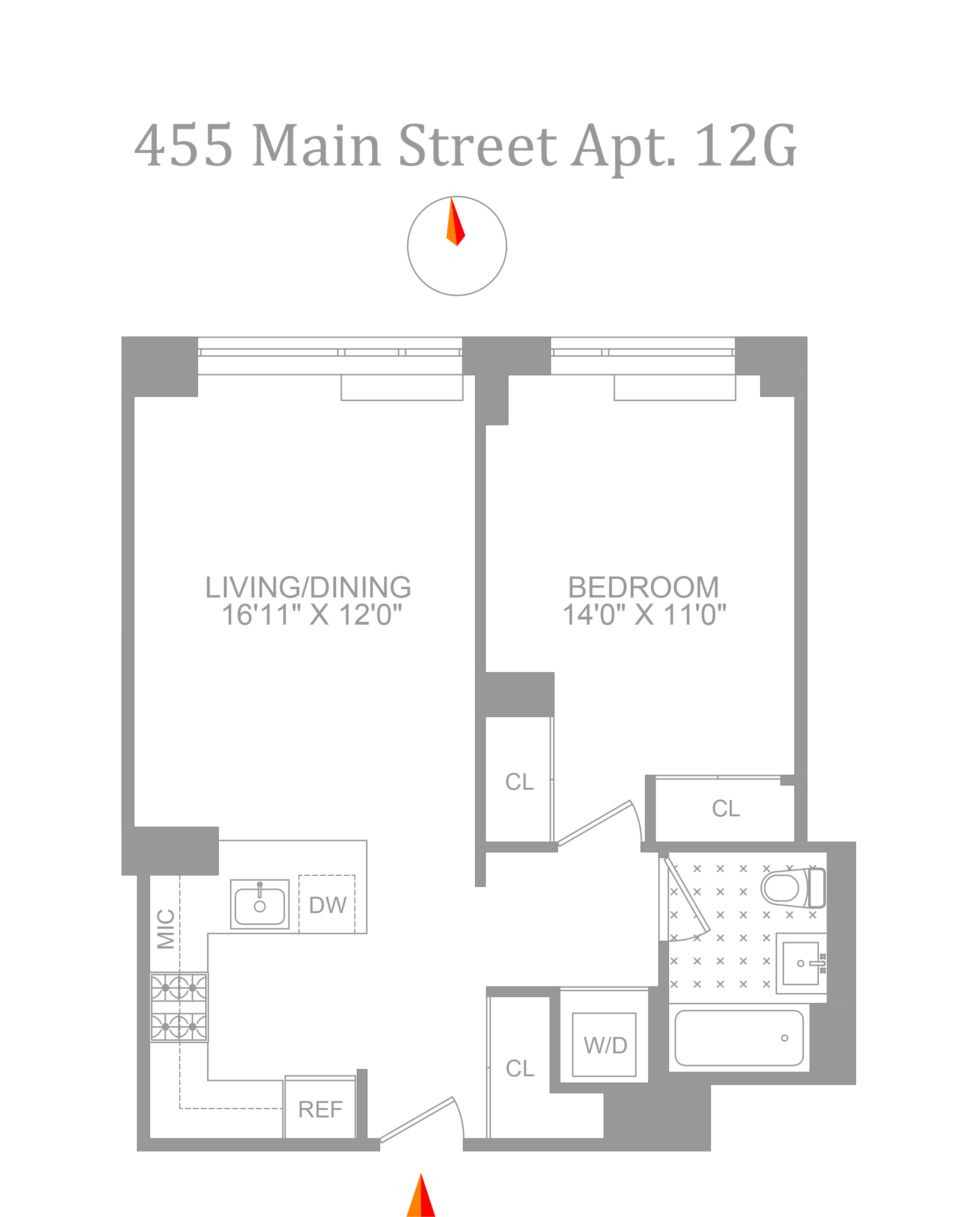 Floorplan for 455 Main Street, 12G