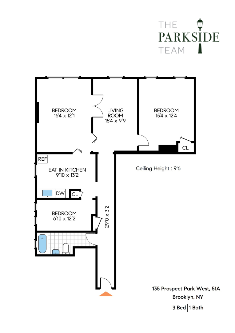 Floorplan for 135 Prospect Park, 51A