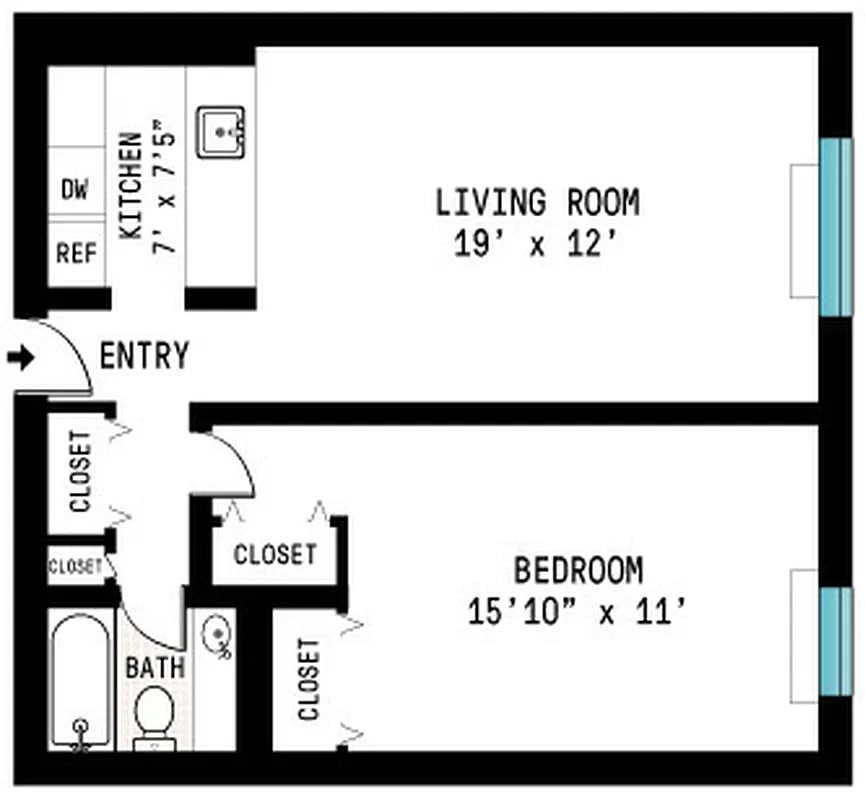 Floorplan for 280 Rector Place, 5A