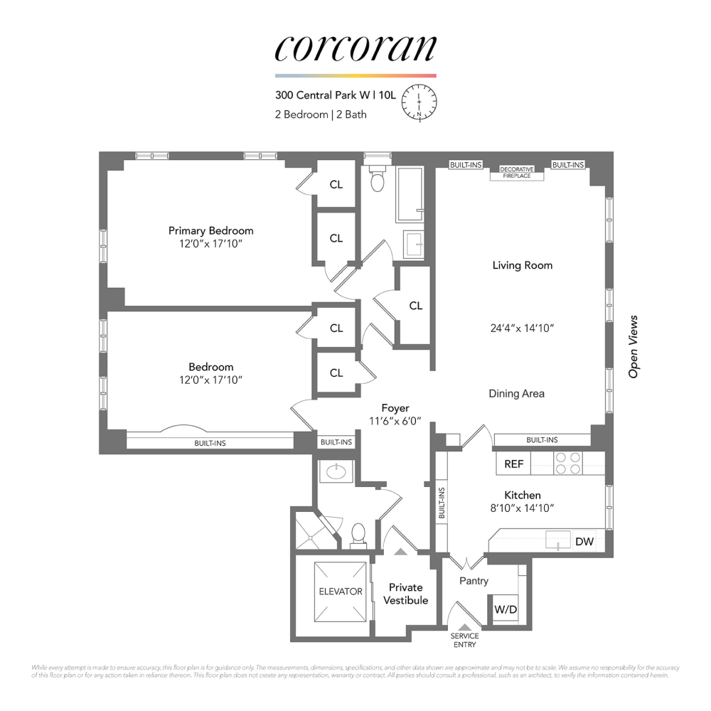 Floorplan for 300 Central Park, 10L