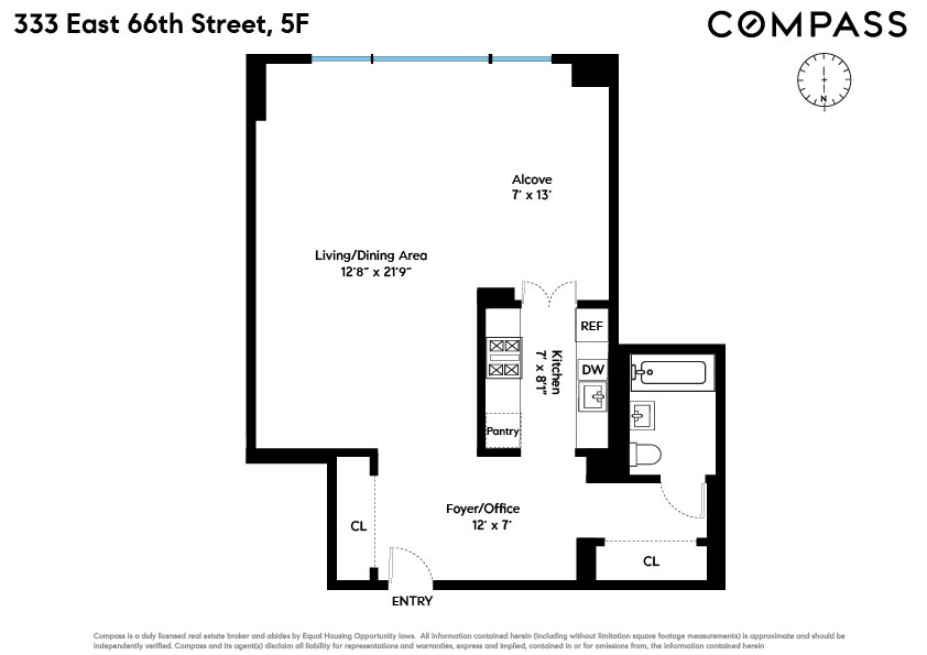 Floorplan for 333 East 66th Street, 5F