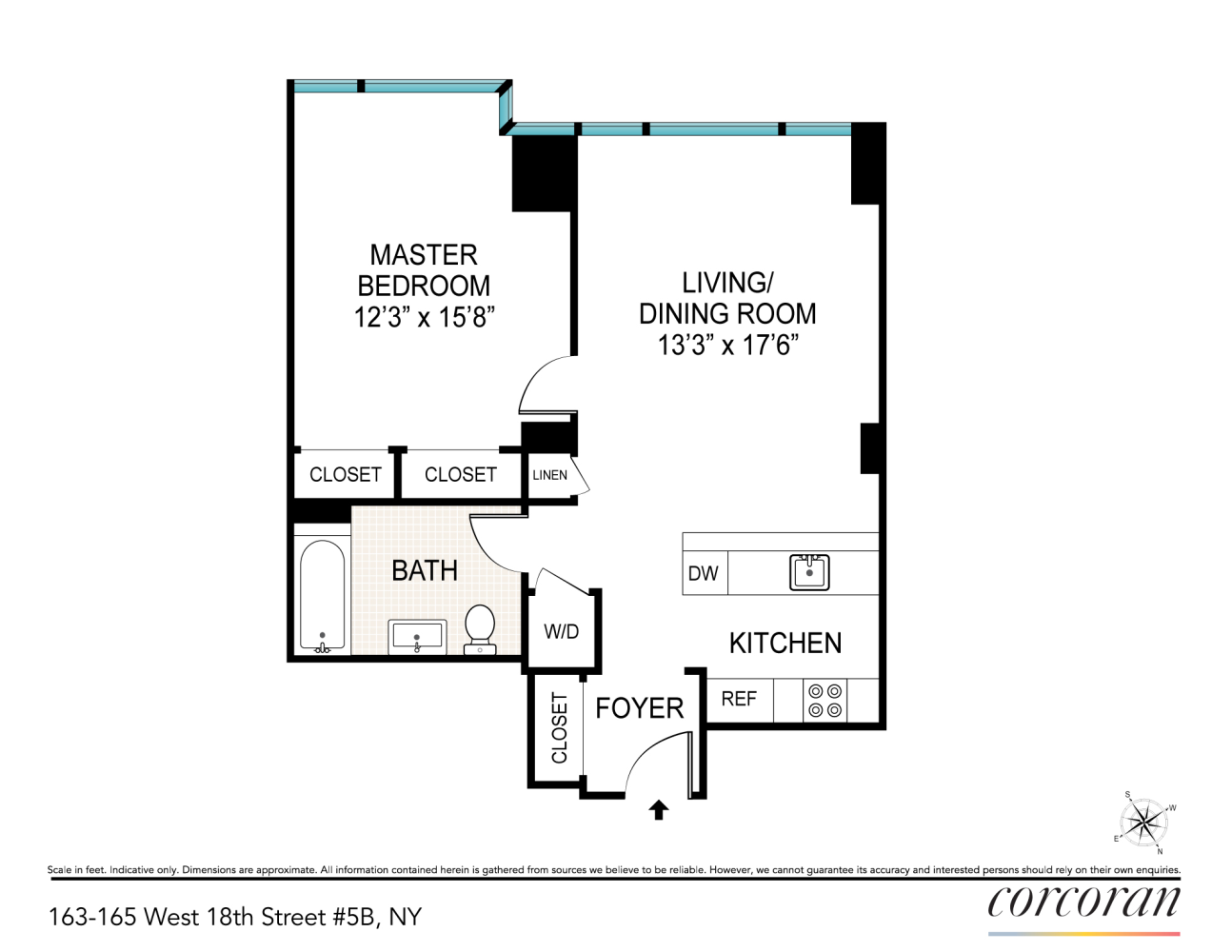 Floorplan for West 18th Street, 5B