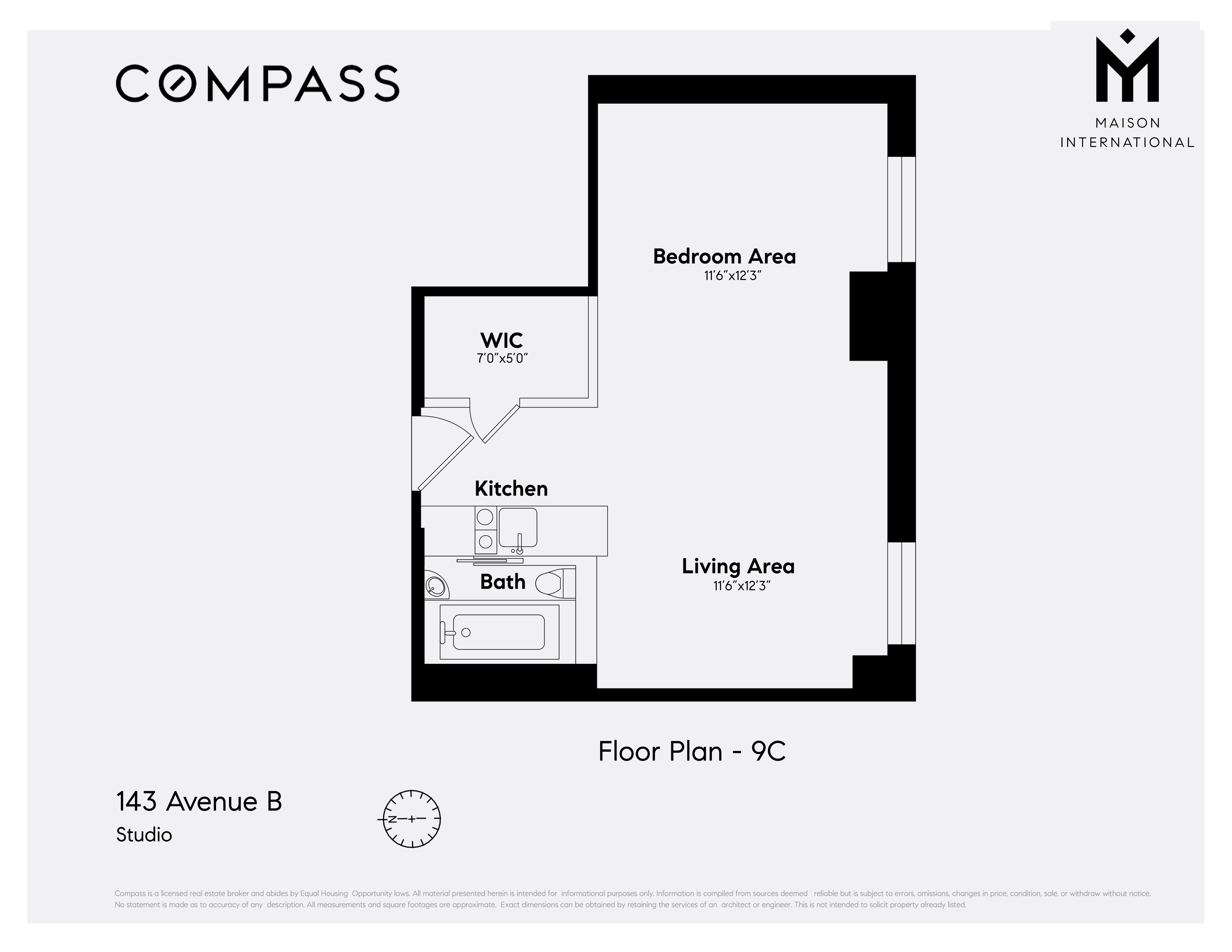 Floorplan for 143 Ave B, 9C