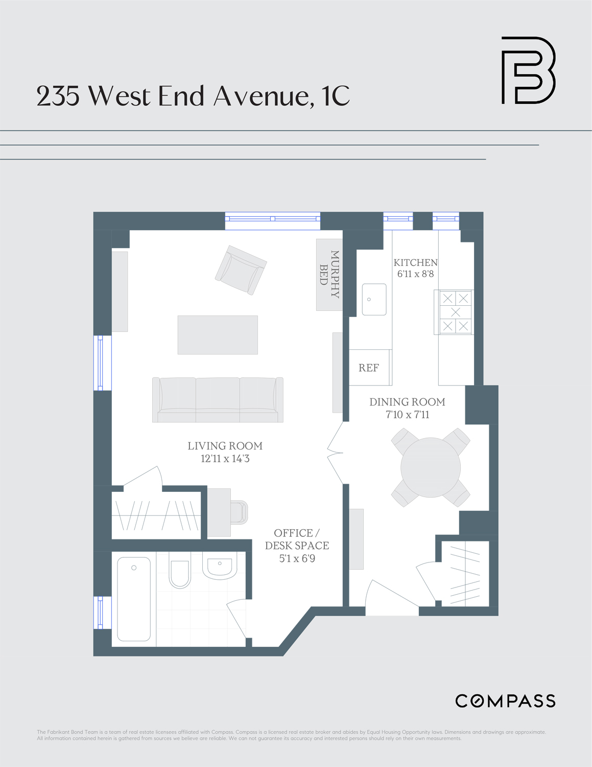 Floorplan for 235 West End Avenue, 1C