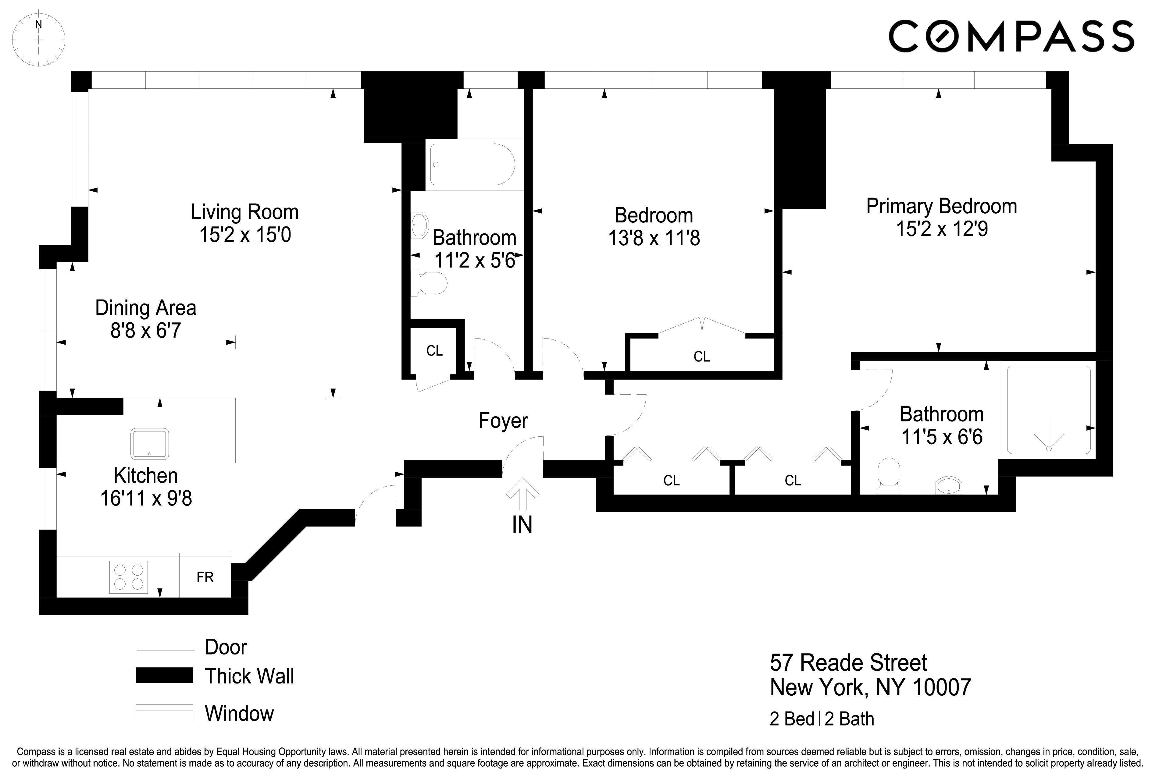 Floorplan for 57 Reade Street, 21A