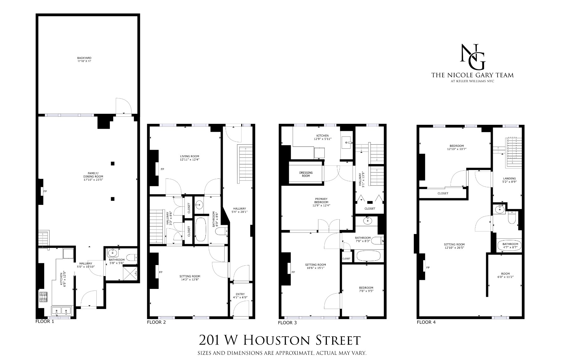 Floorplan for 201 West Houston Street