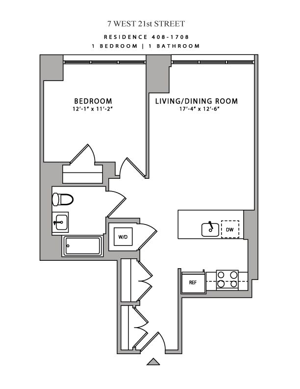 Floorplan for 7 West 21st Street, 1108