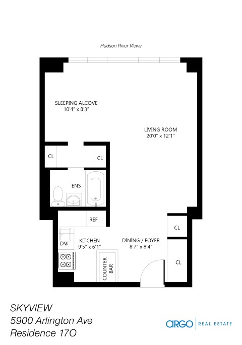 Floorplan for 5900 Arlington Avenue, 17O