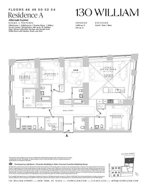 Floorplan for 130 William Street, 50ACAB
