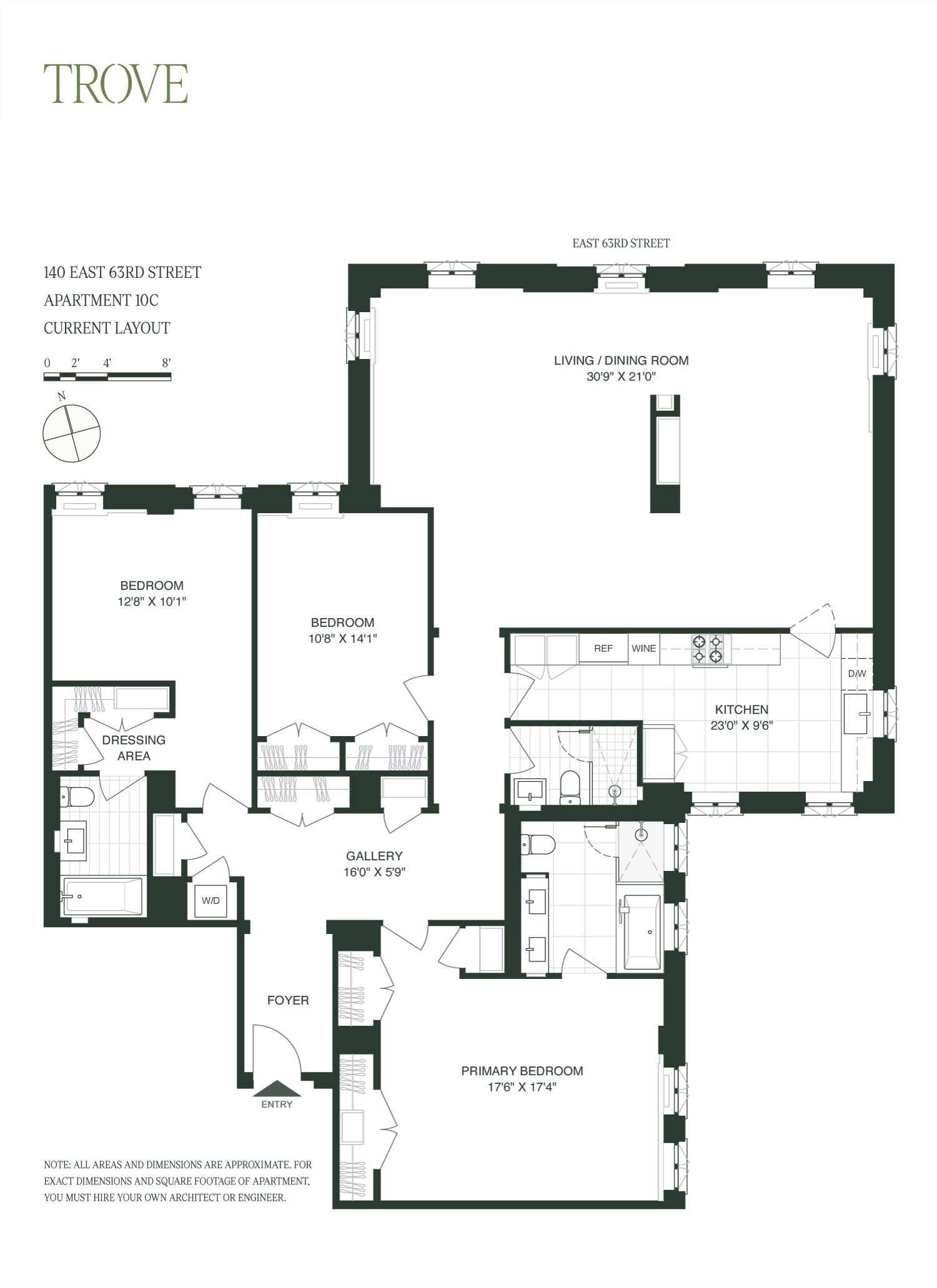 Floorplan for 140 East 63rd Street, 10C