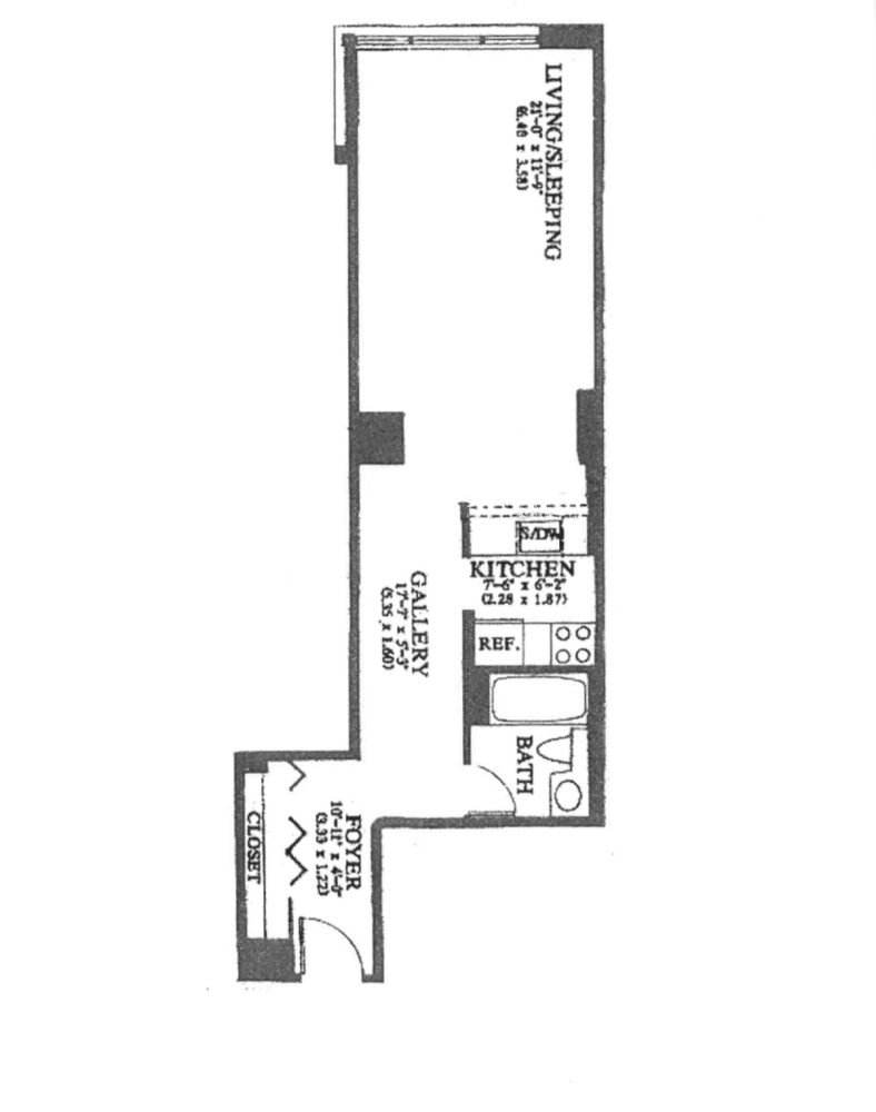 Floorplan for 350 West 50th Street, 5II