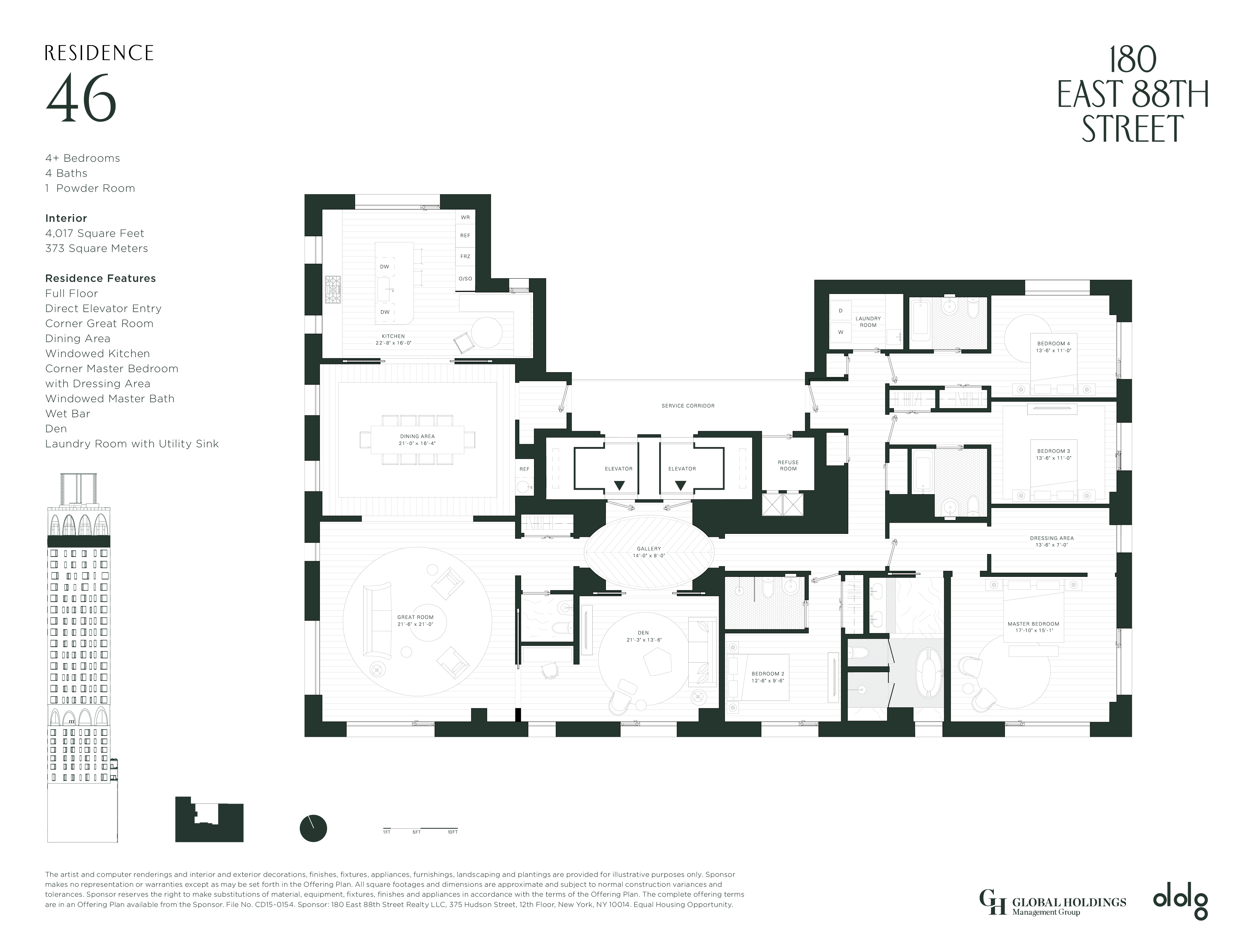 Floorplan for 180 East 88th Street, 46