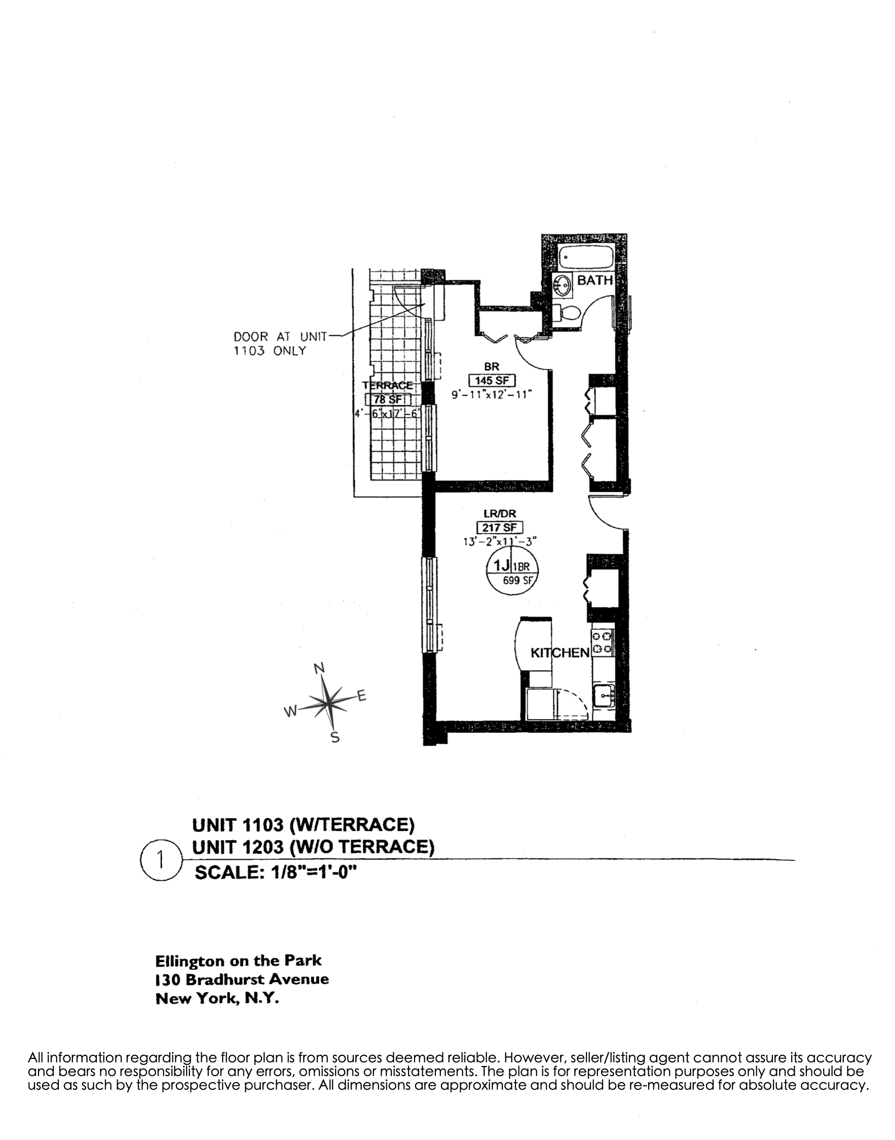 Floorplan for 130 Bradhurst Avenue, 1103