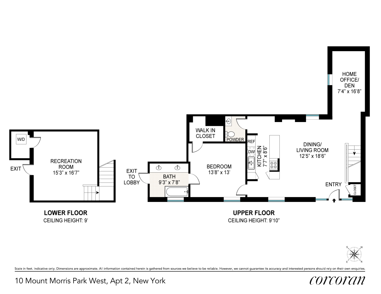 Floorplan for 10 Mount Morris Park, APT2