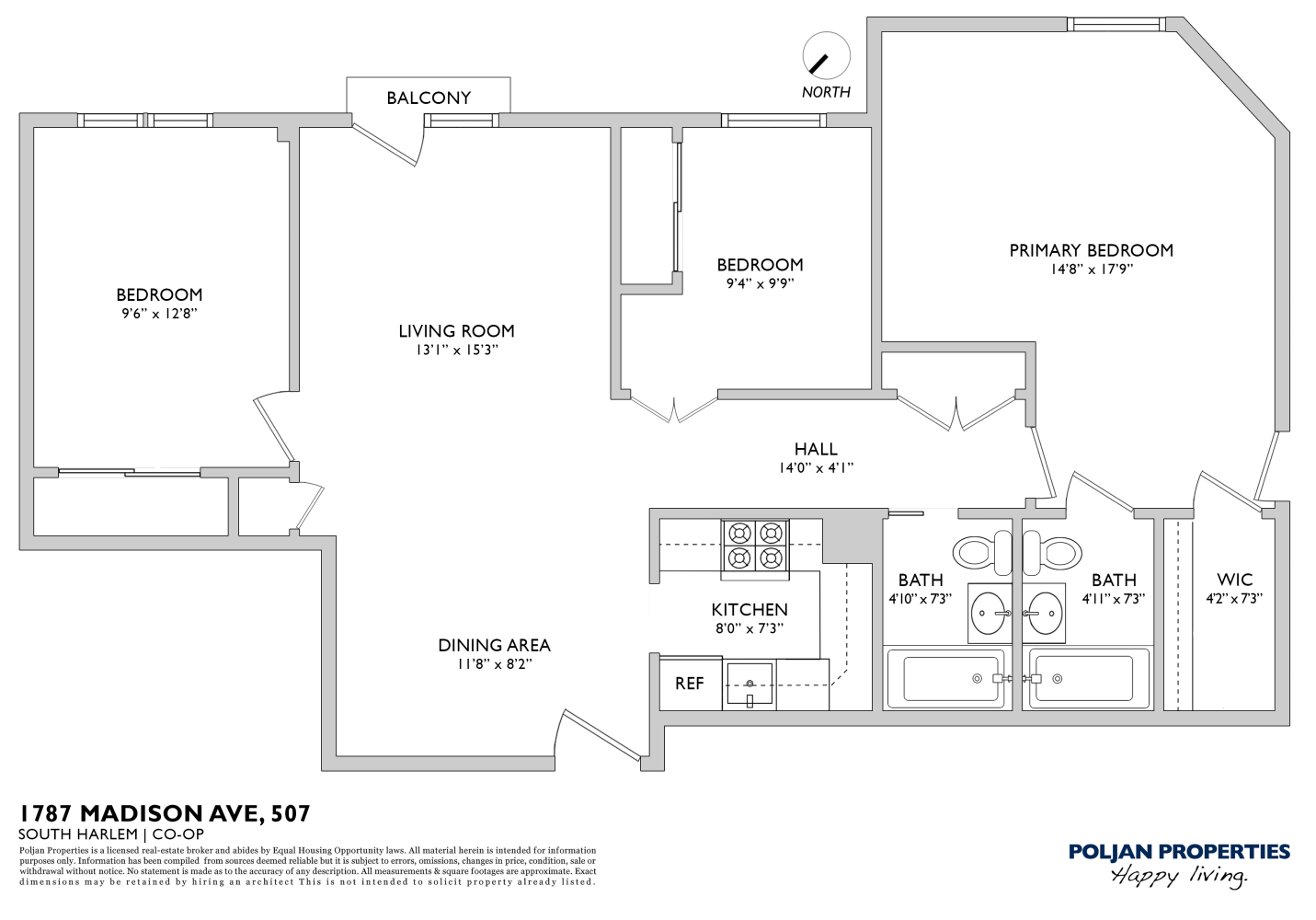 Floorplan for 1787 Madison Avenue, 507