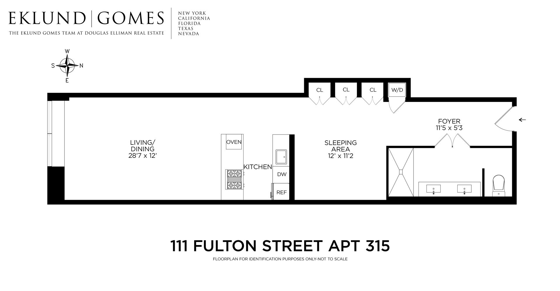 Floorplan for 111 Fulton Street, 315