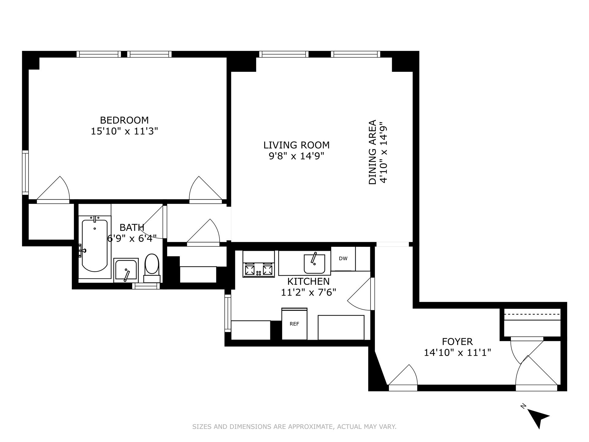 Floorplan for 145 West 86th Street, 9C