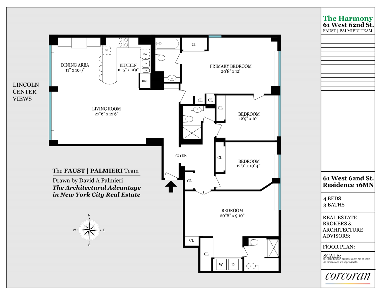 Floorplan for 61 West 62nd Street, 16MN