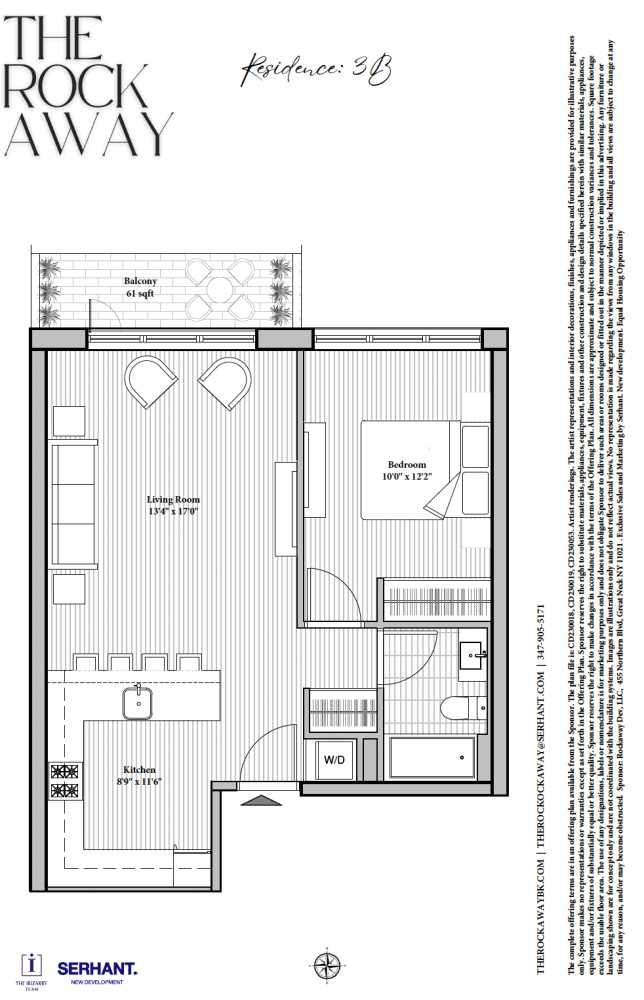 Floorplan for 260 Rockaway Avenue, 3B