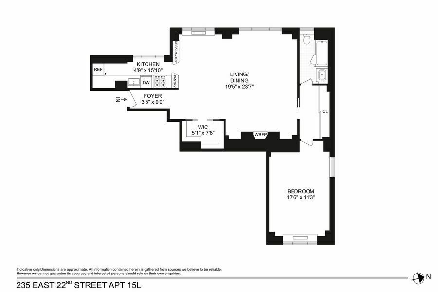 Floorplan for 235 East 22nd Street, 15L